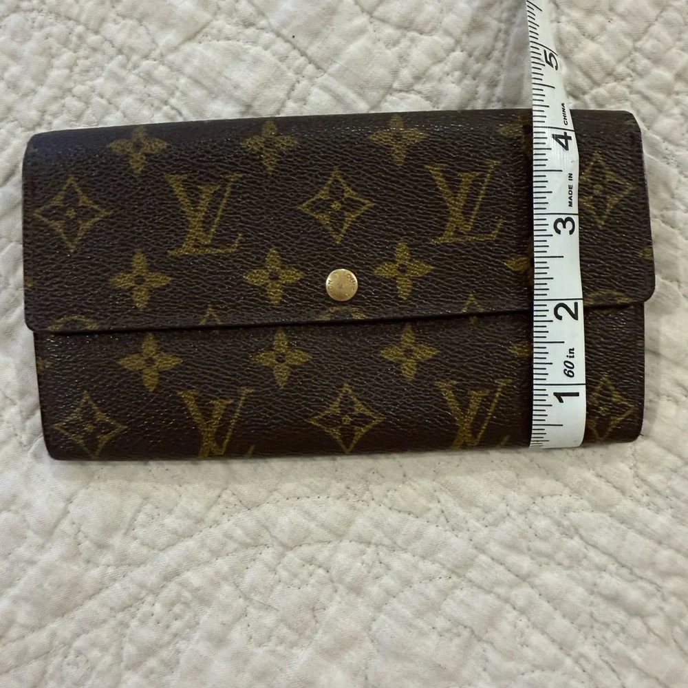 Authentic Louis Vuitton Monogram Wallet with Gold Accents - Picture 7 of 8